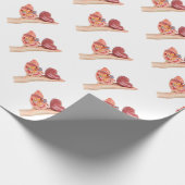 Platte hand met model voor de menselijke nieren cadeaupapier (Hoek)