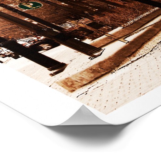 Platte ijzerbouwdruk poster (Hoek)