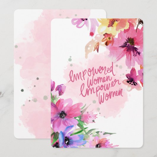 Platte internationale vrouwendag bedankkaart