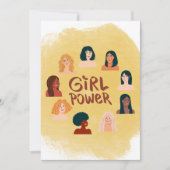 Platte internationale vrouwendag bedankkaart (Voorkant)