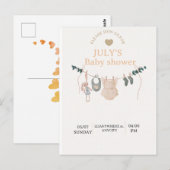Platte kaart BABY SHOWER (Voorkant / Achterkant)