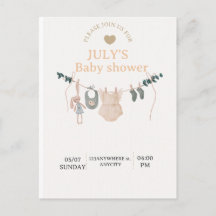 Platte kaart BABY SHOWER