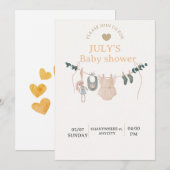Platte kaart BABY SHOWER (Voorkant / Achterkant)