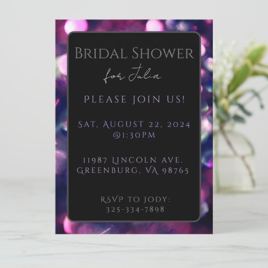 Platte Kaart, Berry Sparkle Dark (Staand voorkant)