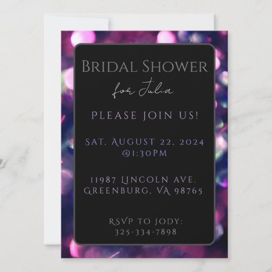 Platte Kaart, Berry Sparkle Dark (Voorkant)