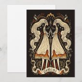 Platte kaart - Gemini Celestial Zodiac Art (Voorkant / Achterkant)