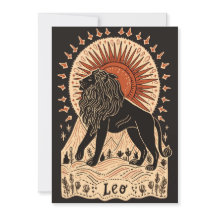 Platte kaart - Leo Celestial Zodiac Art