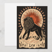 Platte kaart - Leo Celestial Zodiac Art (Voorkant / Achterkant)