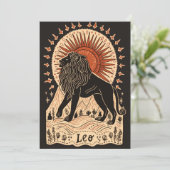 Platte kaart - Leo Celestial Zodiac Art (Staand voorkant)