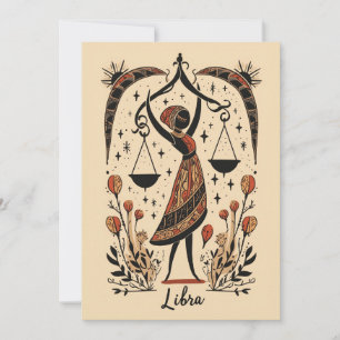 Platte kaart - Libra Celestial Zodiac Art