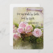 Platte Kaart lopen door geloof niet zicht Schrift (Voorkant / Achterkant)