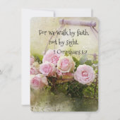 Platte Kaart lopen door geloof niet zicht Schrift (Voorkant)