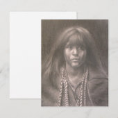Platte kaart met afdruk van Native American kind (Voorkant / Achterkant)