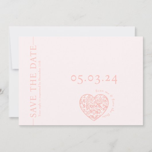 Platte kaart met haardvorm QR-code (Voorkant)