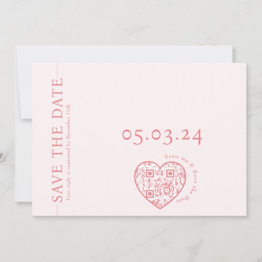 Platte kaart met haardvorm QR-code (Voorkant)