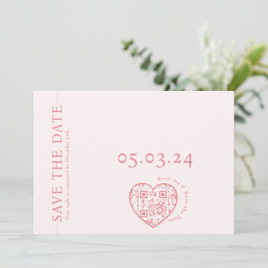 Platte kaart met haardvorm QR-code (Staand voorkant)