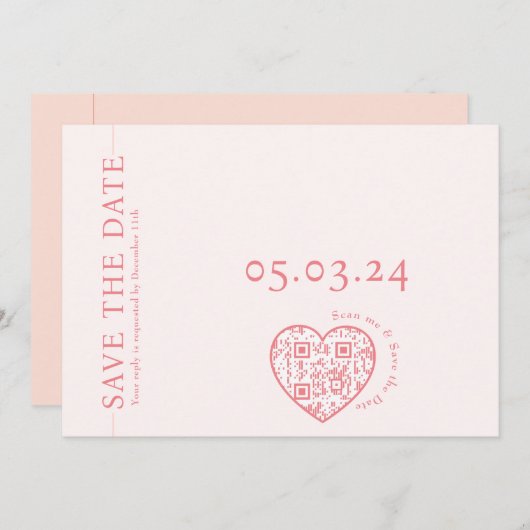 Platte kaart met haardvorm QR-code (Voorkant / Achterkant)