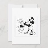 Platte kaart met iconische Steamboat Willie ontwer (Voorkant)