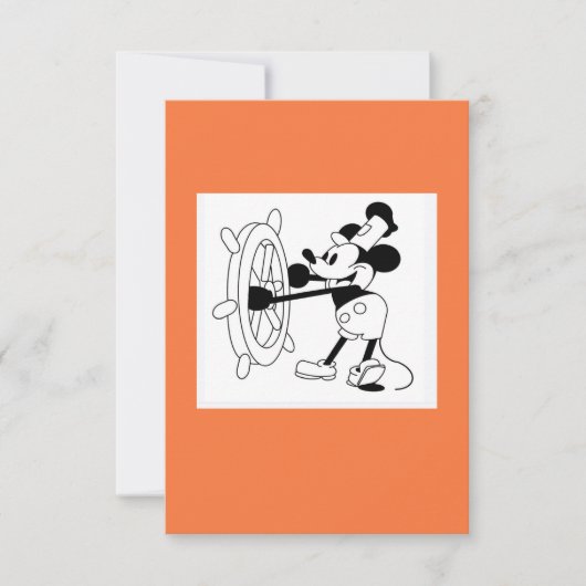 Platte kaart middelgrote Steamboat Willie ontwerp (Voorkant)