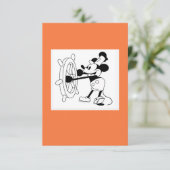 Platte kaart middelgrote Steamboat Willie ontwerp (Staand voorkant)