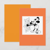 Platte kaart middelgrote Steamboat Willie ontwerp (Voorkant / Achterkant)