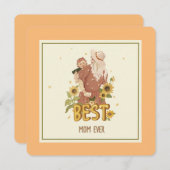 Platte Kaart "Moeder en Dochter te midden van zonn (Voorkant / Achterkant)