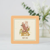 Platte Kaart "Moeder en Dochter te midden van zonn (Staand voorkant)