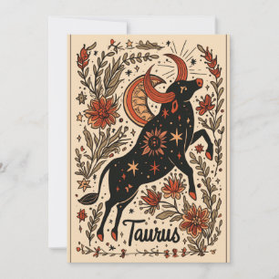 Platte kaart - Taurus Celestial Zodiac Art