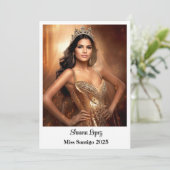 platte Kaart van de handtekening (Staand voorkant)