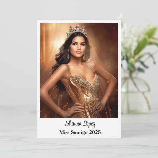 platte Kaart van de handtekening (Staand voorkant)