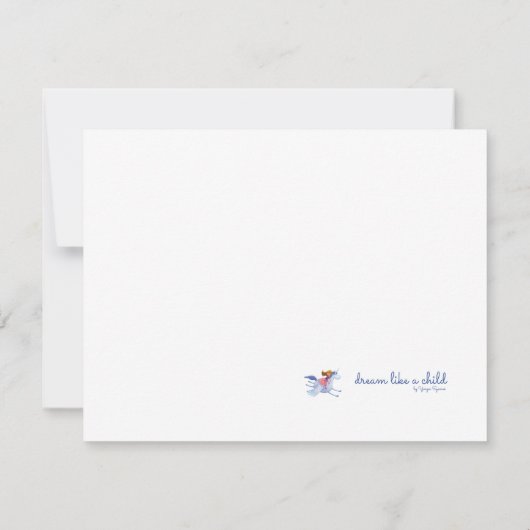 Platte Kaart van een rendier dat piano speelt (Achterkant)