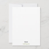 Platte kaart van groene en witte getinte rozen (Achterkant)
