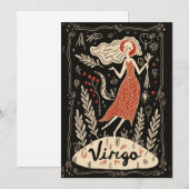 Platte kaart - Virgo Celestial Zodiac Art (Voorkant / Achterkant)