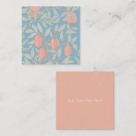 PLATTE KAART: WILLIAM MORRIS; GRANAATAPPELS NOTITIEKAARTJE