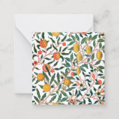 PLATTE KAART: WILLIAM MORRIS; GRANAATAPPELS NOTITIEKAARTJE (Voorkant)