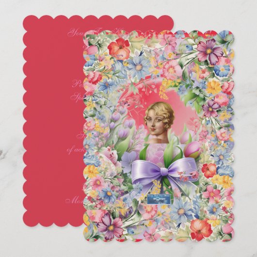 Platte Kaarten 11 Rood (Cameo Garden) RFPMDesigns  (Voorkant / Achterkant)