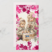 Platte Kaarten 14 (RozeSneeuwvlokken) RFPMDesigns  (Voorkant / Achterkant)