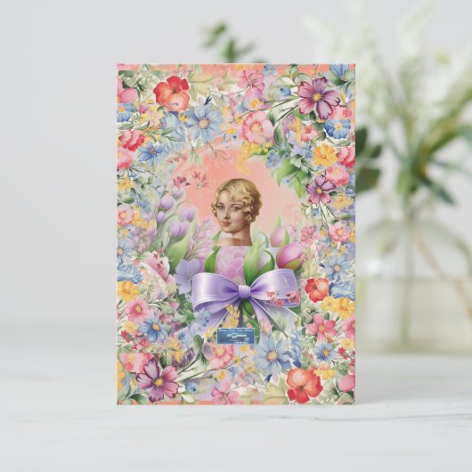 Platte Kaarten 1 Perzik(Cameo Garden)RFPMDesigns20 (Staand voorkant)