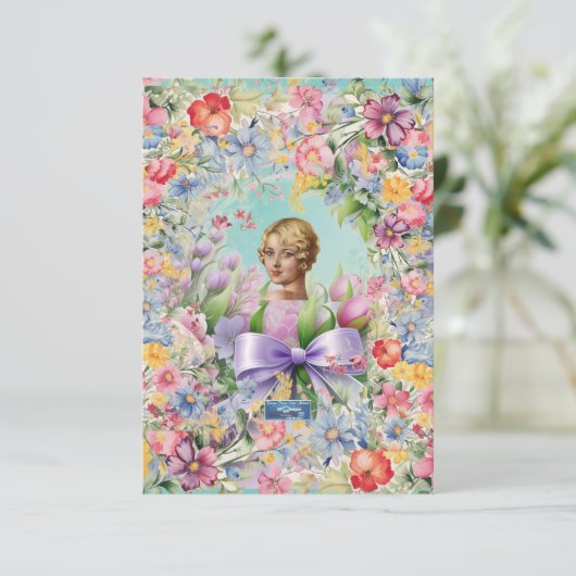 Platte Kaarten 1 Turkoois(Cameo Tuin)RFPMDesigns©️ (Staand voorkant)