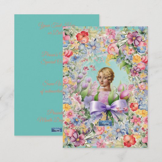 Platte Kaarten 1 Turkoois(Cameo Tuin)RFPMDesigns️2 (Voorkant / Achterkant)