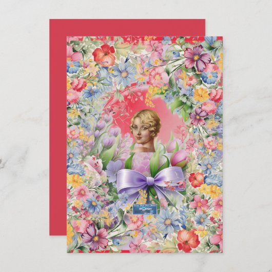 Platte Kaarten 3 Rood(Cameo Garden) RFPMDesigns 20 (Voorkant / Achterkant)