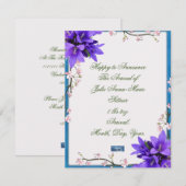 Platte Kaarten 9 (PaarseBloemen) RFPMDesigns 2024 (Voorkant / Achterkant)