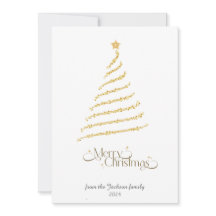 Platte kerstboom niet-foto vakantie Kaart