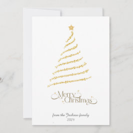 Platte kerstboom niet-foto vakantie Kaart