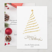 Platte kerstboom niet-foto vakantie Kaart (Voorkant / Achterkant)