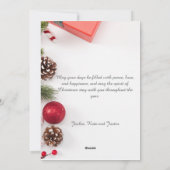 Platte kerstboom niet-foto vakantie Kaart (Achterkant)