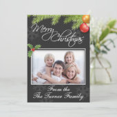Platte kerstfotokaart feestdagenkaart (Staand voorkant)