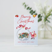 platte kerstkaart (Staand voorkant)