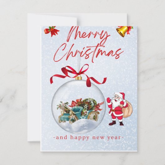 platte kerstkaart (Voorkant)