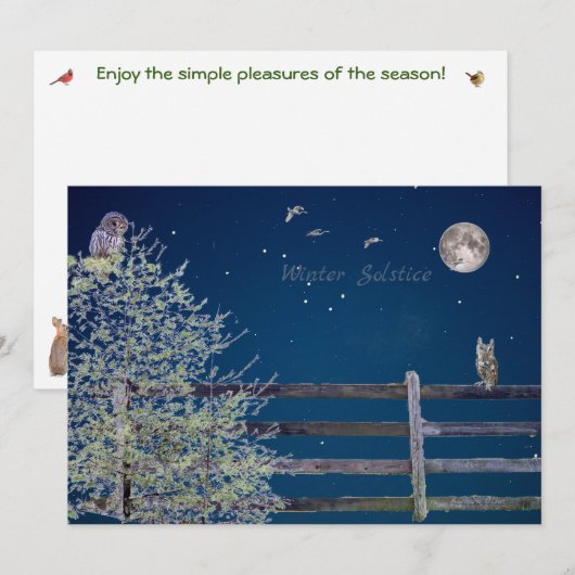 Platte Kerstkaart (Voorkant / Achterkant)